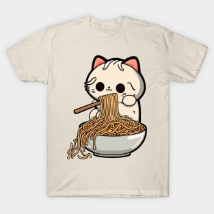 Cat eating spaghetti T-Shirt